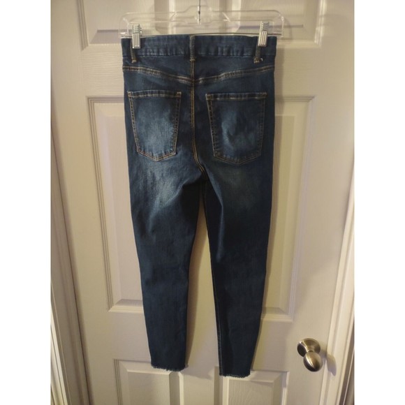 No Boundaries Girls Jeans Size 7 Blue Skinny Junior Cropped - Picture 3 of 10